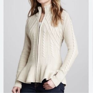 ANTONIO MELANI Cream Cable Knit Cardigan
